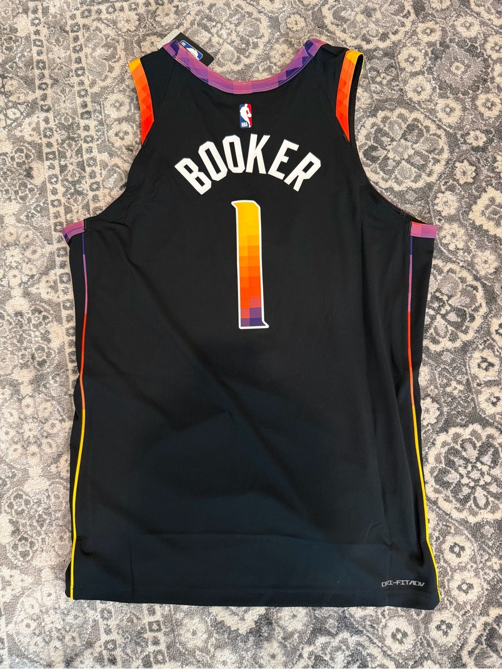 Devin Booker Phoenix Suns Jordan Authentic Jersey Black Size 52 - Picture 5 of 11